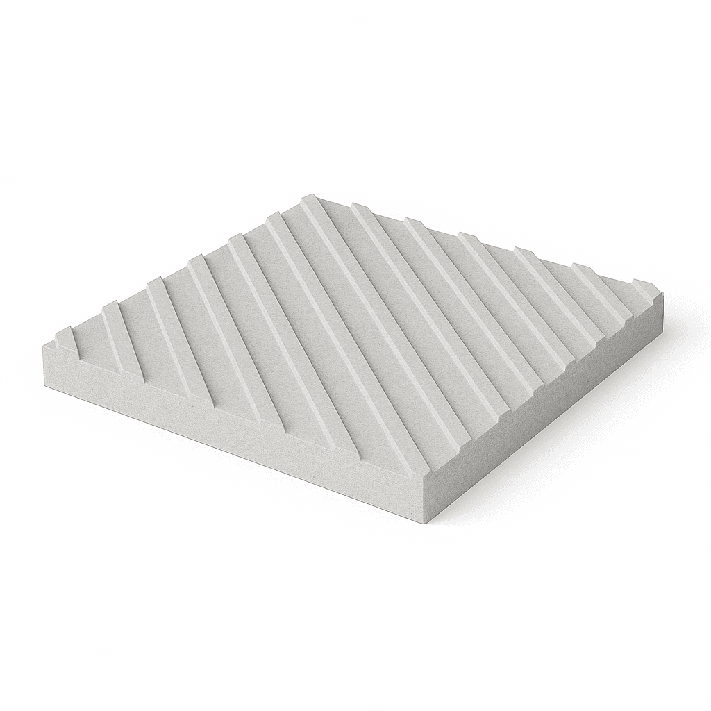 Тактильная плита с диагональным рифом