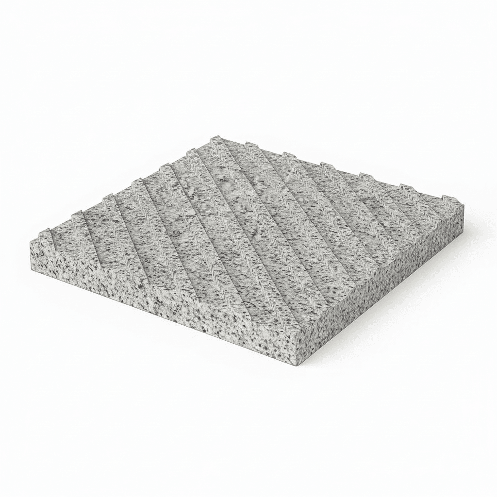 Тактильная плита с диагональным рифом - фото 1