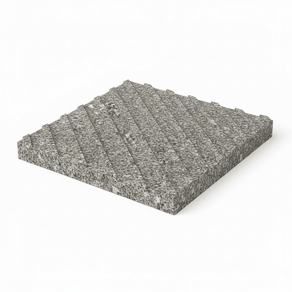 Тактильная плита с диагональным рифом - фото 1