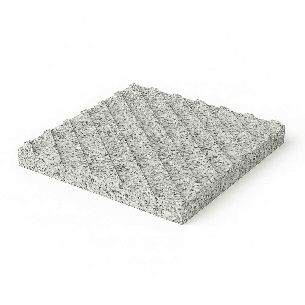 Тактильная плита с диагональным рифом - фото 1