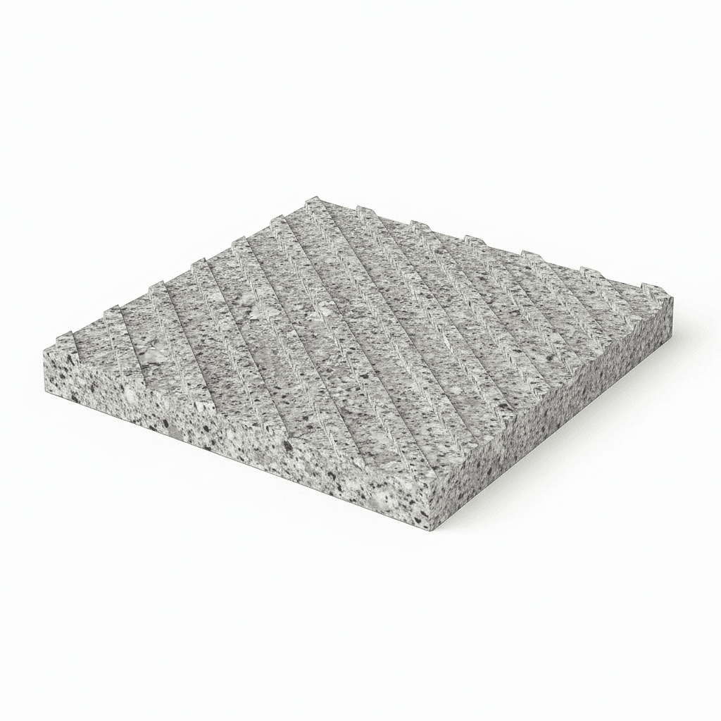 Тактильная плита с диагональным рифом - фото 1