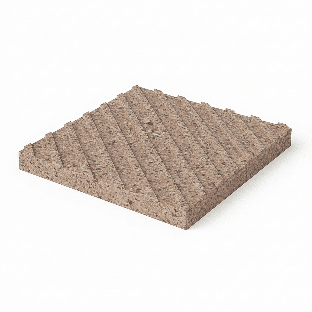 Тактильная плита с диагональным рифом - фото 1