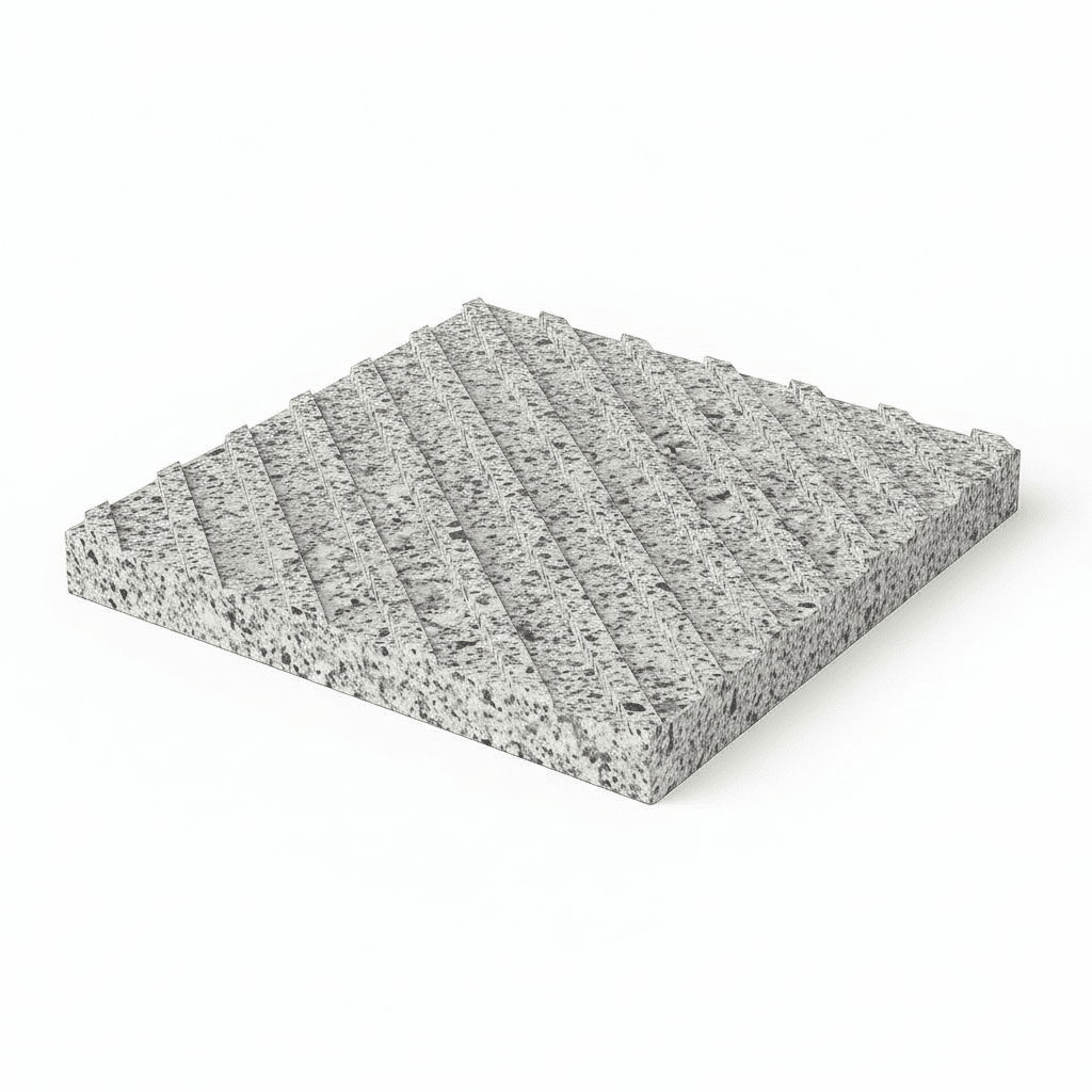 Тактильная плита с диагональным рифом - фото 1