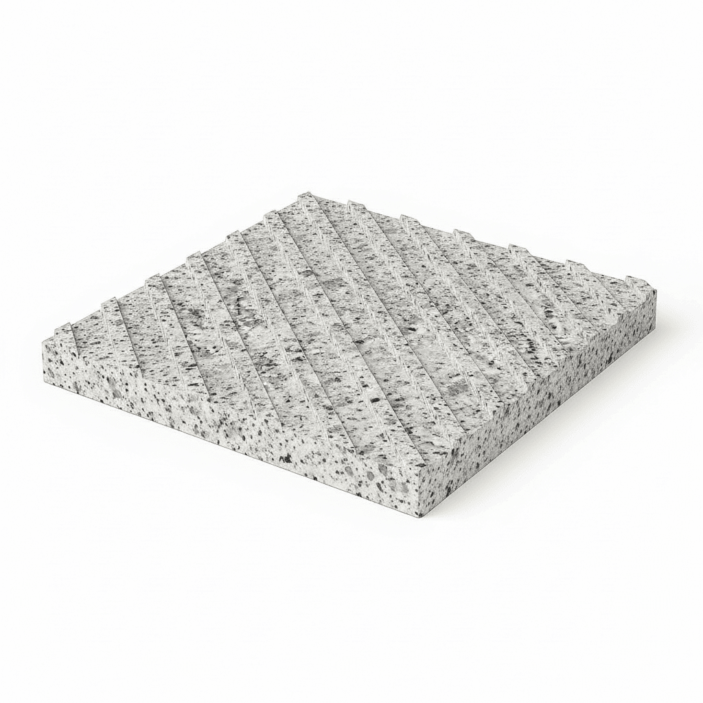 Тактильная плита с диагональным рифом - фото 1