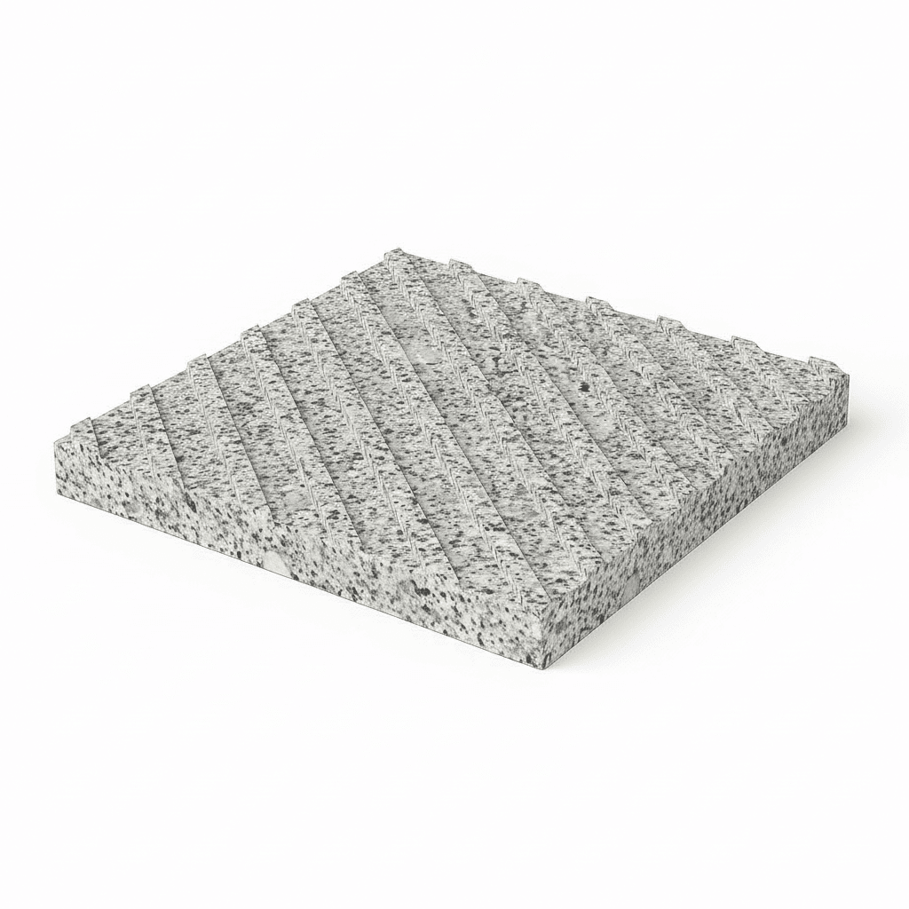 Тактильная плита с диагональным рифом - фото 1