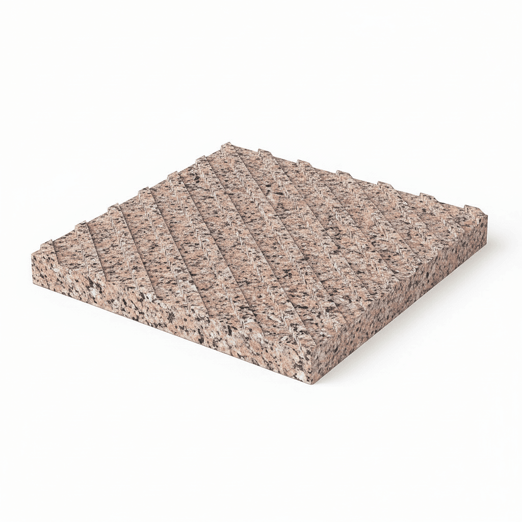 Тактильная плита с диагональным рифом - фото 1