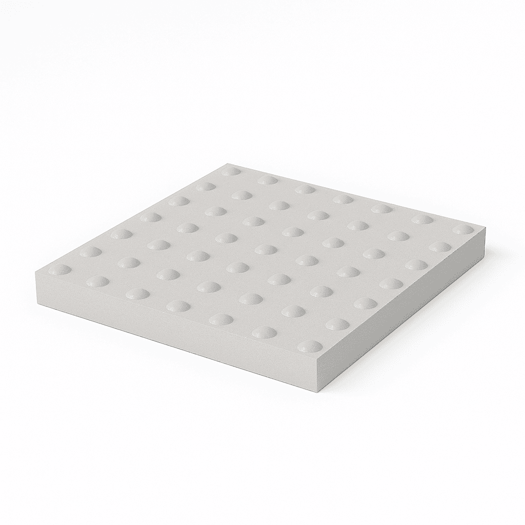 Тактильная плита с конусообразными рифами в линейном порядке